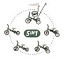 Tricicleta, Petite&Mars, Turbo Plus, 5 in 1, Multifunctionala, Vehicul de impins, Bicicleta cu/fara pedale, Cu maner de ghidaj, Detasabil, Roti din cauciuc, Capotina pentru soare, Pana la 25 kg, 1.5-5 ani, Verde - 3