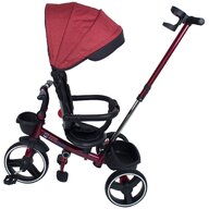 Kidscare - Tricicleta pliabila pentru copii Impera rosu, scaun rotativ, copertina de soare, maner pentru parinti 