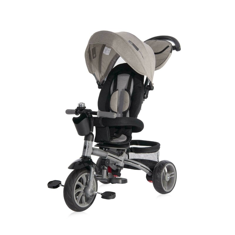 Lorelli - tricicleta rocket suport picioare, control al directiei, scaun reglabil, gri