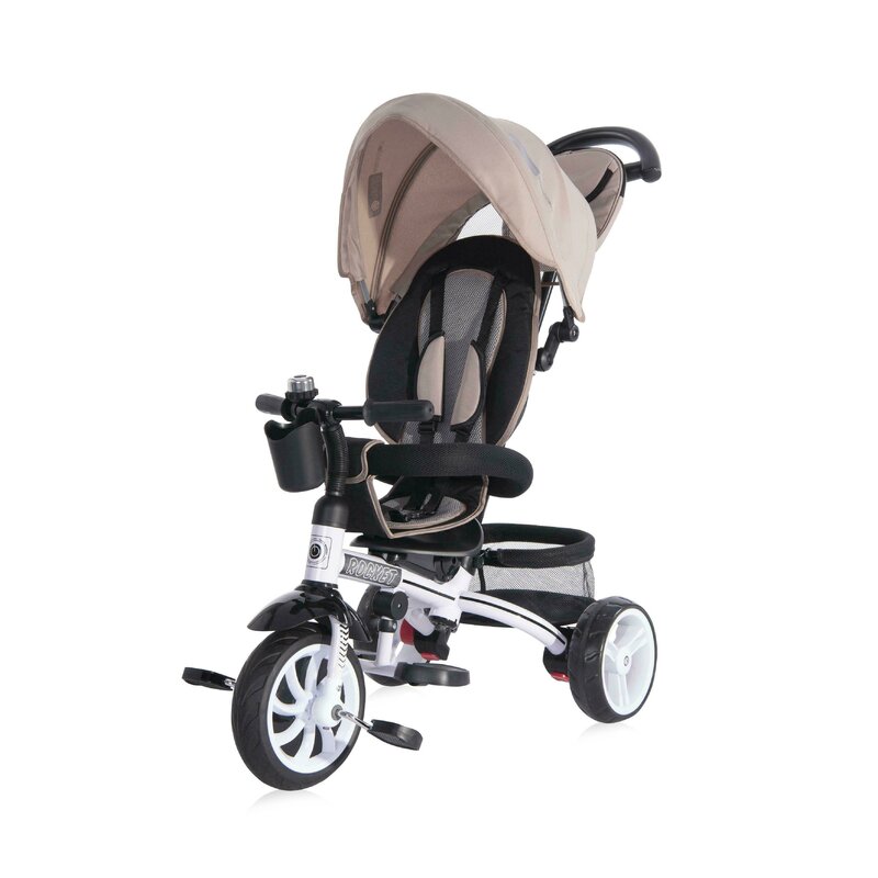 Lorelli - tricicleta rocket suport picioare, control al directiei, scaun reglabil, bej