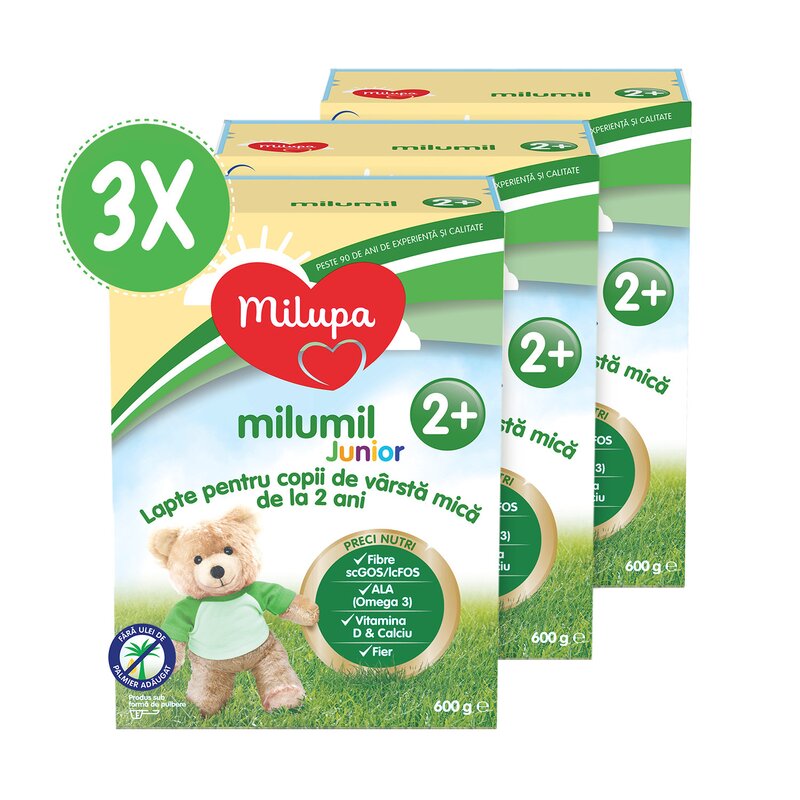 Milupa – Trio Pack Lapte praf Milumil Junior 2+