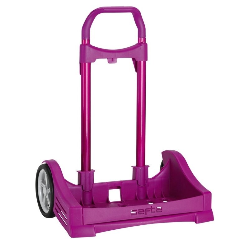 Troler copii mare fucsia pliabil pentru scoala evolution