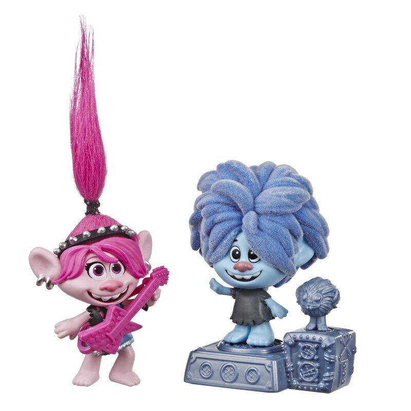 Hasbro - Set figurine Rock City Bobble , Trolls , 2 bucati , Multicolor