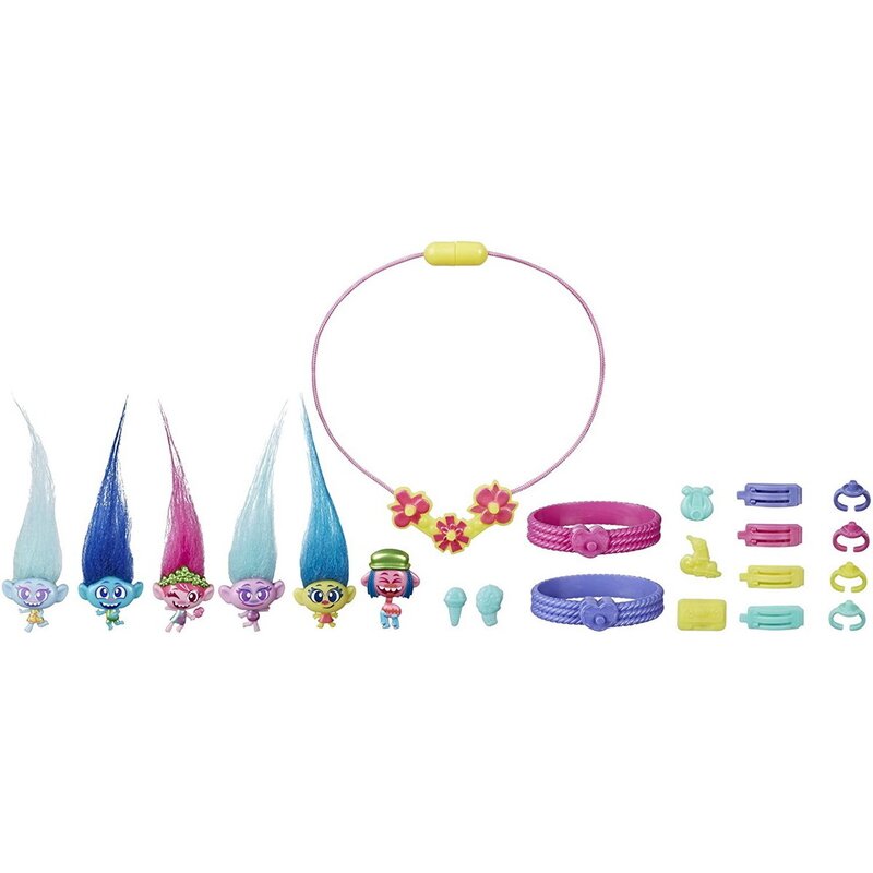 Hasbro - set figurine micii dansatori , trolls , 6 bucati, multicolor