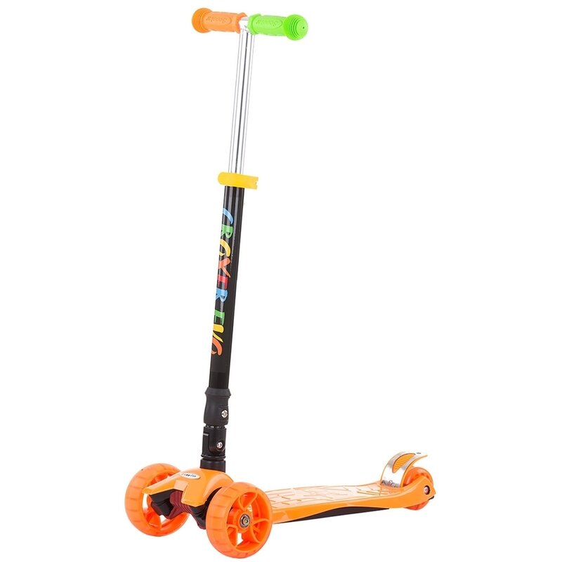 Chipolino - trotineta croxer evo pliabila, cu 3 roti, cu roti luminoase, portocaliu