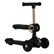Trotineta copii cu sezut, Transformabila 2in1, Bebe Stars, Scooter Xride, Cu lumini, Conform cu EN71-1:2014+A1:2018, EN71-2:2020, EN71-3:2019+A1:2021, Black