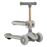 Trotineta copii cu sezut, Transformabila 2in1, Bebe Stars, Scooter Xride, Cu lumini, Conform cu EN71-1:2014+A1:2018, EN71-2:2020, EN71-3:2019+A1:2021, Grey