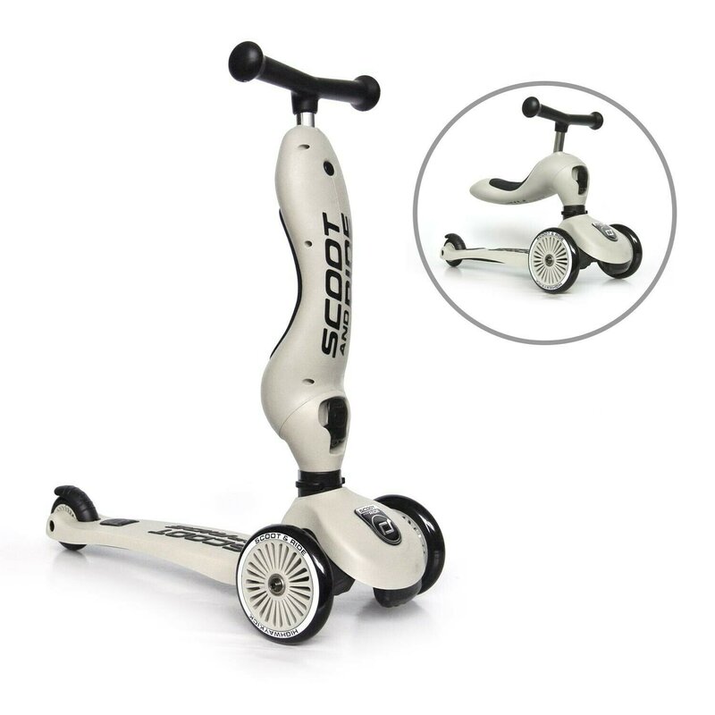 Scoot and ride - trotineta highwaykick 1 ash transformabila, 2 in 1, 1-5 ani