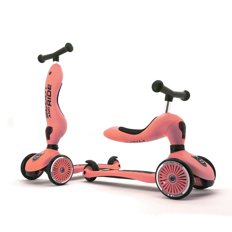 Scoot and ride - trotineta highwaykick 1 peach , transformabila, 2 in 1