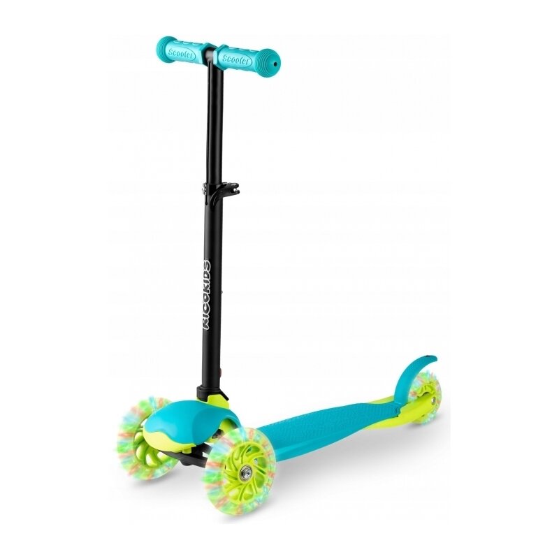Ricokids - trotineta cu roti cu led loco 765103 - turcoaz