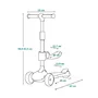 Trotineta, Lionelo, Franky, Multifunctionala, Pliabila, Pana la 50 kg, Bicicleta cu 3 roti si trotineta de echilibru, Ghidon reglabil, Sezut detasabil, Roti cu LED, Conform cu EN71, EN62115, 12 luni+, Bej - 28
