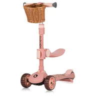 Black Friday - Reduceri Trotineta, Lionelo, Franky, Multifunctionala, Pliabila, Pana la 50 kg, Bicicleta cu 3 roti si trotineta de echilibru, Ghidon reglabil, Sezut detasabil, Roti cu LED, Conform cu EN71, EN62115, 12 luni+, Roz Promotie
