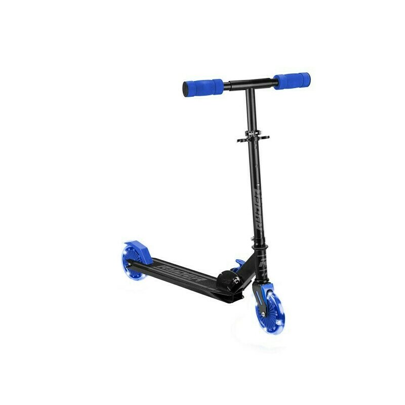 Saica - trotineta pentru copii cu 2 roti, din silicon, ryder dark light, roti care lumineaza, albastru/negru