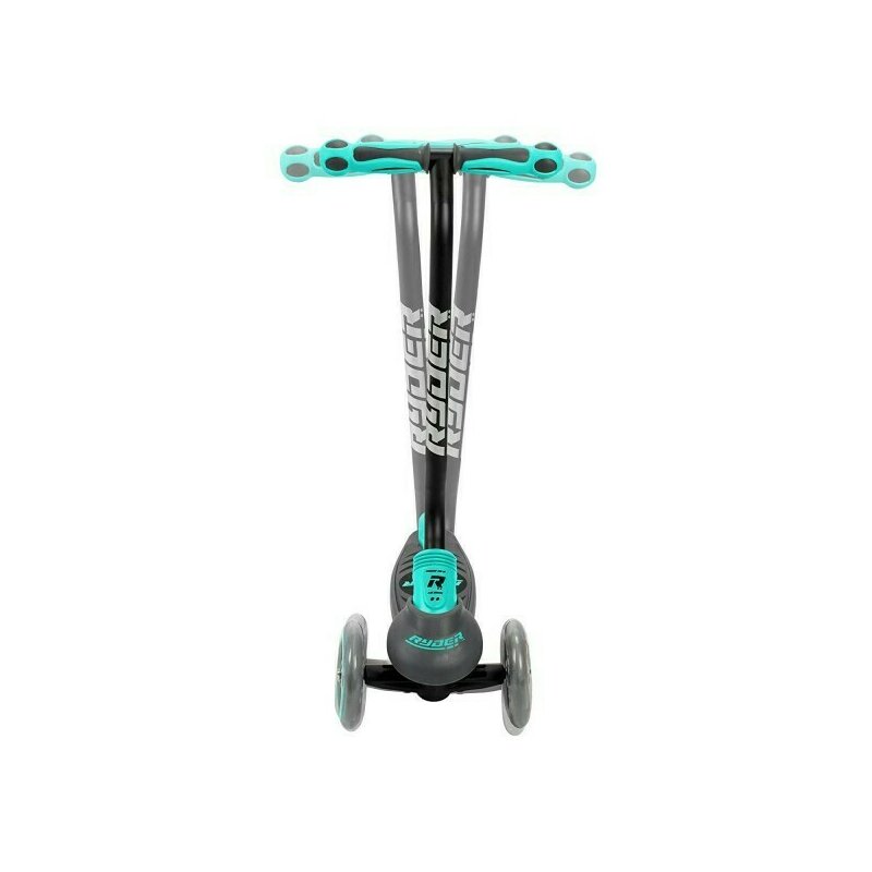 Saica - trotineta pentru copii ryder, cu 3 roti, din silicon, reglabila pe inaltime, pliabila, albastru/negru