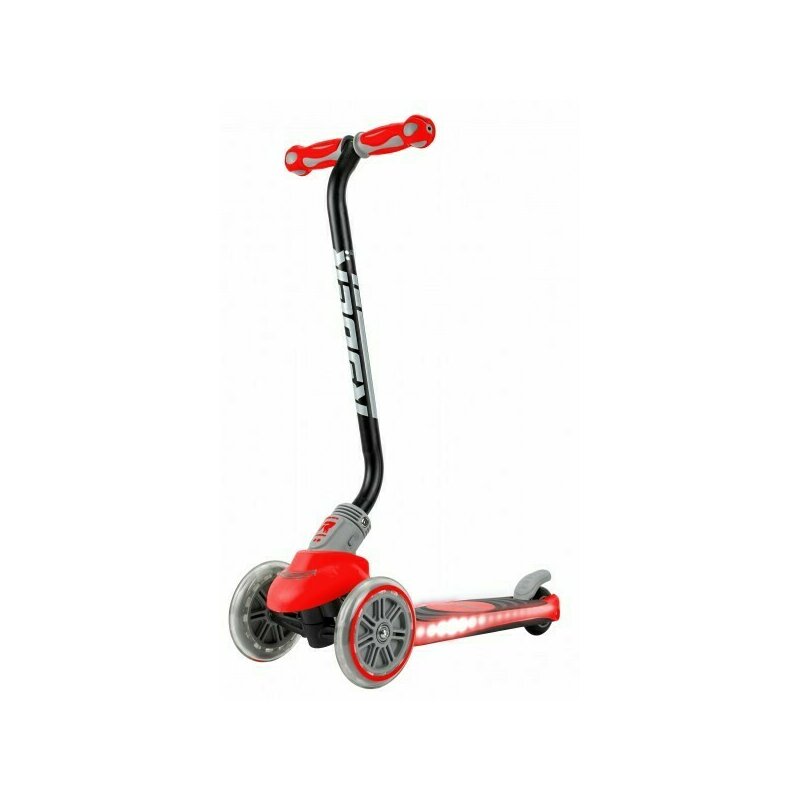 Saica - trotineta ryder neo led , cu 3 roti, rosu