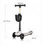 Trotineta pentru copii, Lionelo, Mey, Ultrapliabila, Cu lumini si cosulet, Maner ajustabil pe inaltime, 3 ani+, Pana la 50 Kg, Ultra usor, 2.8 kg, Conform cu standardul EN71-1/2/3, Certificata Intertek, Bej - 16