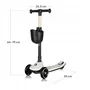 Trotineta pentru copii, Lionelo, Mey, Ultrapliabila, Cu lumini si cosulet, Maner ajustabil pe inaltime, 3 ani+, Pana la 50 Kg, Ultra usor, 2.8 kg, Conform cu standardul EN71-1/2/3, Certificata Intertek, Bej - 16