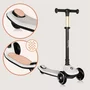 Trotineta pentru copii, Lionelo, Mey, Ultrapliabila, Cu lumini si cosulet, Maner ajustabil pe inaltime, 3 ani+, Pana la 50 Kg, Ultra usor, 2.8 kg, Conform cu standardul EN71-1/2/3, Certificata Intertek, Bej - 19