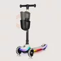 Trotineta pentru copii, Lionelo, Mey, Ultrapliabila, Cu lumini si cosulet, Maner ajustabil pe inaltime, 3 ani+, Pana la 50 Kg, Ultra usor, 2.8 kg, Conform cu standardul EN71-1/2/3, Certificata Intertek, Bej - 21