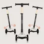 Trotineta pentru copii, Lionelo, Mey, Ultrapliabila, Cu lumini si cosulet, Maner ajustabil pe inaltime, 3 ani+, Pana la 50 Kg, Ultra usor, 2.8 kg, Conform cu standardul EN71-1/2/3, Certificata Intertek, Bej - 28