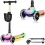 Trotineta pentru copii, Lionelo, Mey, Ultrapliabila, Cu lumini si cosulet, Maner ajustabil pe inaltime, 3 ani+, Pana la 50 Kg, Ultra usor, 2.8 kg, Conform cu standardul EN71-1/2/3, Certificata Intertek, Bej - 29