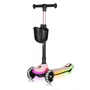 Trotineta pentru copii, Lionelo, Mey, Ultrapliabila, Cu lumini si cosulet, Maner ajustabil pe inaltime, 3 ani+, Pana la 50 Kg, Ultra usor, 2.8 kg, Conform cu standardul EN71-1/2/3, Certificata Intertek, Roz - 1