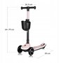 Trotineta pentru copii, Lionelo, Mey, Ultrapliabila, Cu lumini si cosulet, Maner ajustabil pe inaltime, 3 ani+, Pana la 50 Kg, Ultra usor, 2.8 kg, Conform cu standardul EN71-1/2/3, Certificata Intertek, Roz - 16