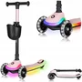 Trotineta pentru copii, Lionelo, Mey, Ultrapliabila, Cu lumini si cosulet, Maner ajustabil pe inaltime, 3 ani+, Pana la 50 Kg, Ultra usor, 2.8 kg, Conform cu standardul EN71-1/2/3, Certificata Intertek, Roz - 28