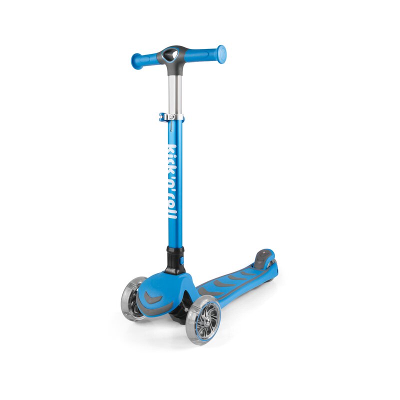Trotineta Pliabila Cu Roti Luminoase Reglabila In Inaltime Kick`N`Roll 312 Ani Blue