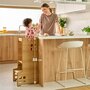 Turn de invatare Montessori, Lionelo, Cass, Functie de raft pentru carti, Pana la 30 kg, 12 luni - 6 ani, Din MDF si furnir, 3 trepte de inaltime, Alb - 8