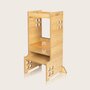 Turn de invatare Montessori, Lionelo, Cass, Functie de raft pentru carti, Pana la 30 kg, 12 luni - 6 ani, Din MDF si furnir, 3 trepte de inaltime, Alb - 14