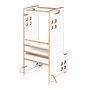 Turn de invatare Montessori, Lionelo, Cass, Functie de raft pentru carti, Pana la 30 kg, 12 luni - 6 ani, Din MDF si furnir, 3 trepte de inaltime, Alb - 7