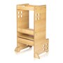 Turn de invatare Montessori, Lionelo, Cass, Functie de raft pentru carti, Pana la 30 kg, 12 luni - 6 ani, Din MDF si furnir, 3 trepte de inaltime, Natur - 1