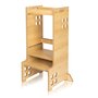 Turn de invatare Montessori, Lionelo, Cass, Functie de raft pentru carti, Pana la 30 kg, 12 luni - 6 ani, Din MDF si furnir, 3 trepte de inaltime, Natur - 3