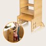 Turn de invatare Montessori, Lionelo, Cass, Functie de raft pentru carti, Pana la 30 kg, 12 luni - 6 ani, Din MDF si furnir, 3 trepte de inaltime, Natur - 15