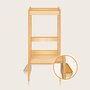 Turn de invatare Montessori, Lionelo, Cass, Functie de raft pentru carti, Pana la 30 kg, 12 luni - 6 ani, Din MDF si furnir, 3 trepte de inaltime, Natur - 17