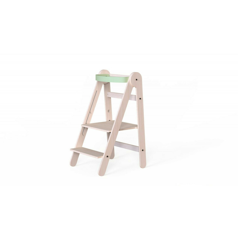 Turn de invatare pliabil mamatoyz learning tower din lemn, verde