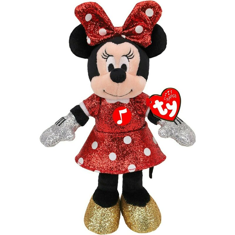 TY PLUS TY 20CM BEANIE BABIES DISNEY MINNIE CU SCLIPICI SI SUNETE