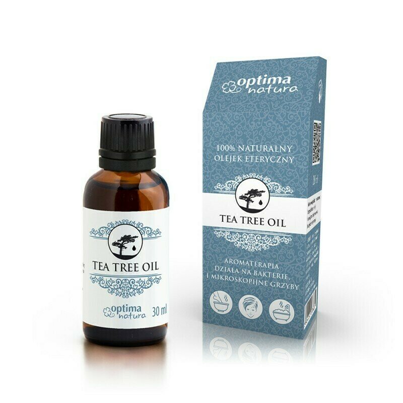 Optima natura - ulei esential de tea tree (arbore de ceai), 30 ml, pentru infectii fungice, acnee, negi