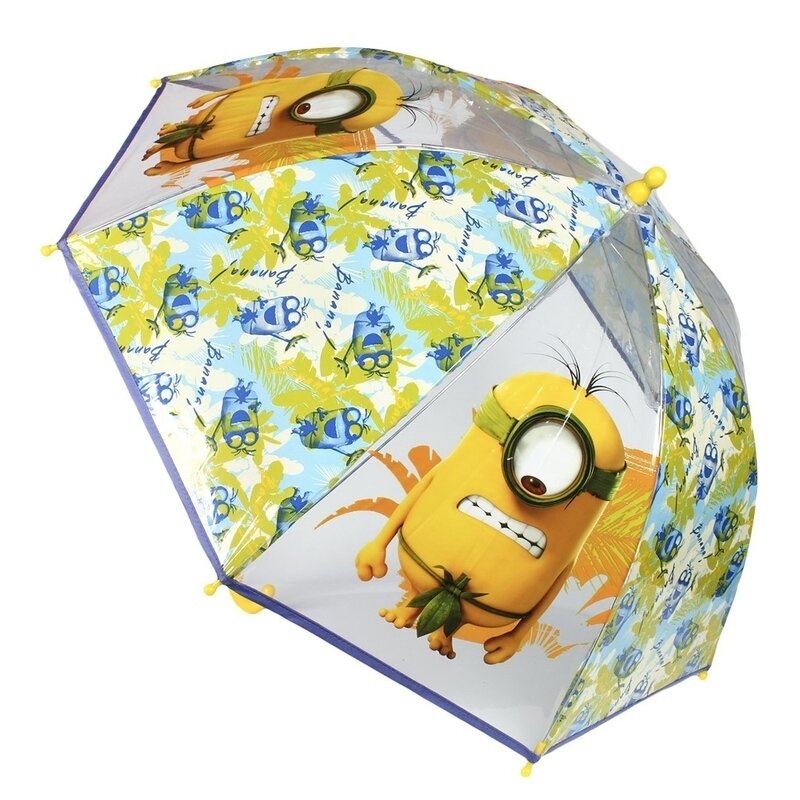 Umbrela manuala transparenta copii - minions