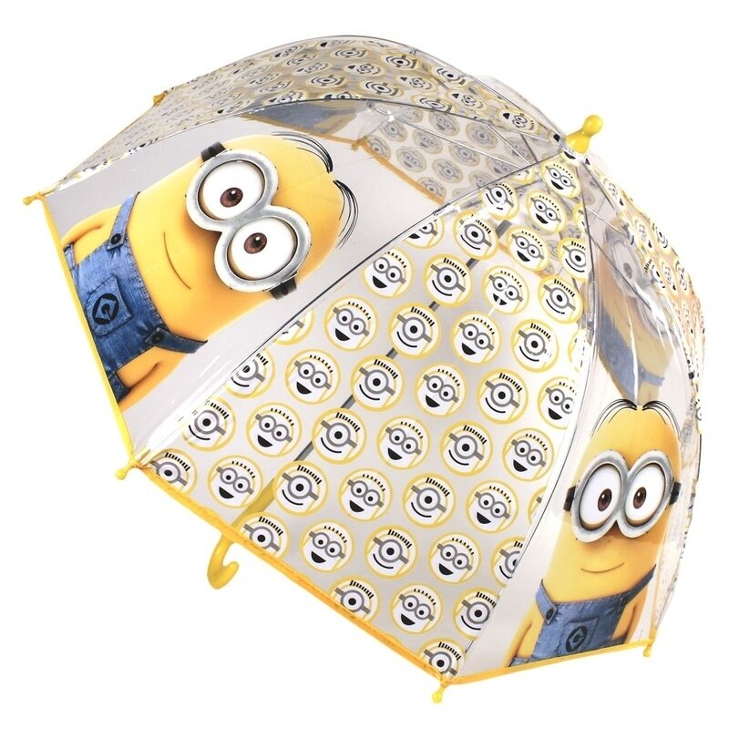 Umbrela transparenta copii - minions emoticon