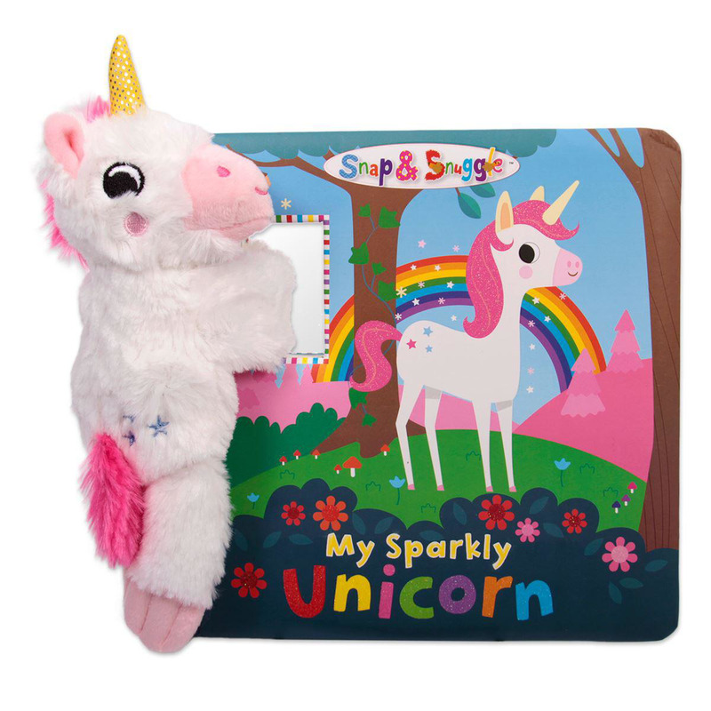 Unicornul meu stralucitor in cutie - animalut de plus si carticica in limba engleza