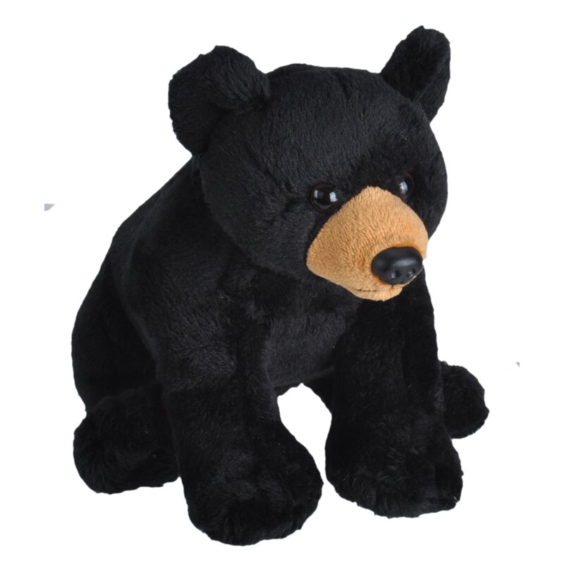Wild republic - jucarie din plus interactiva urs , cu sunet, negru