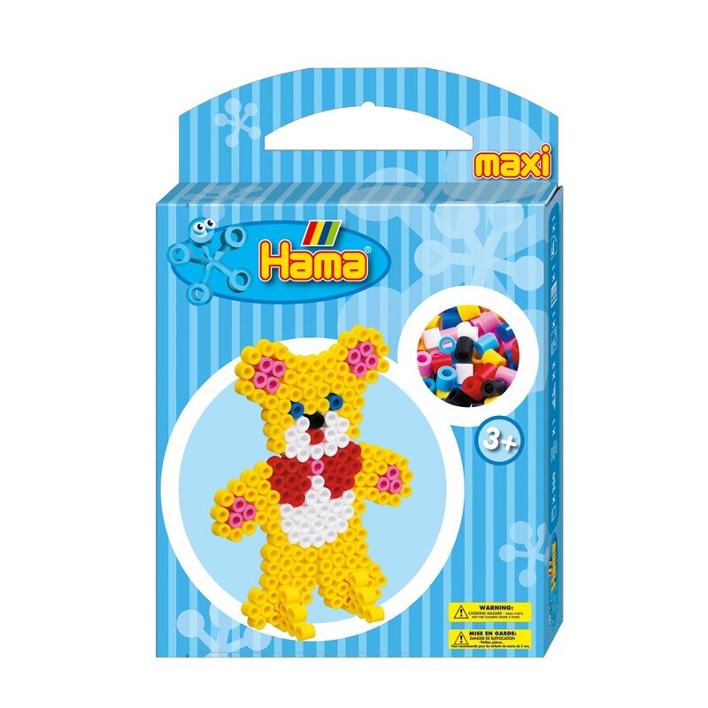 Hama - ursuletul - set cu 350 margele maxi in cutie
