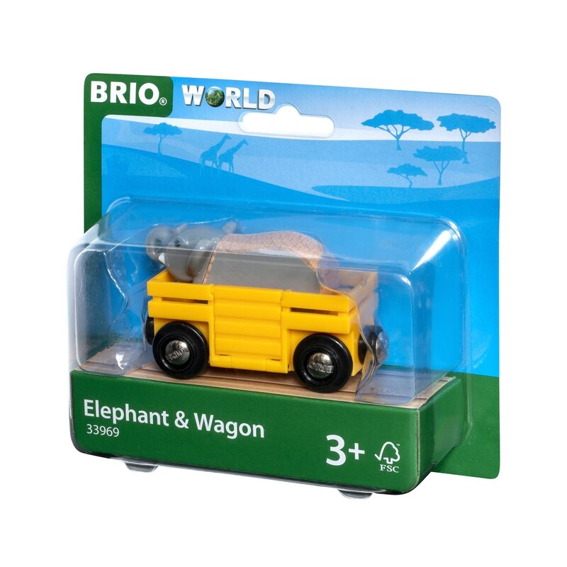 Brio - accesoriu vagon , cu elefant
