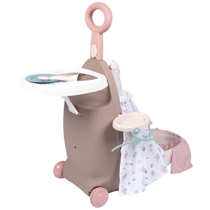 Smoby - Valiza multifunctionala pentru papusi  Baby Nurse 3 in 1 maro