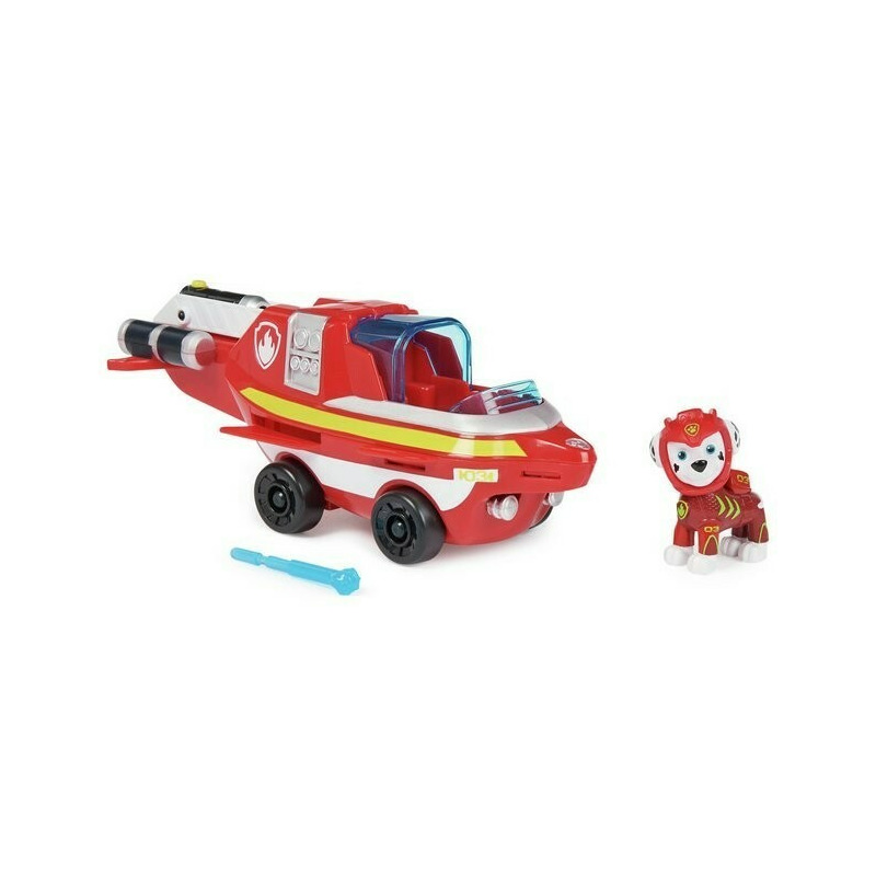 Vehicul paatrula catelusilor aqua pups si figurina marshall