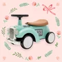 Vehicul ride-on, Baby Mix, Retro, Pana la 25 kg, Cu spatiu de depozitare, 12-36 luni, Turquoise - 7