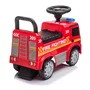 Vehicul ride-on, BabyTrold, Masina de pompieri, Model Mercedes, Cu lumini si sunete, Spatiu pentru depozitare, 12 luni+, 62.5x28.5x45 cm, Rosu - 4