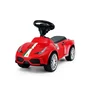 Vehicul ride-on, BabyTrold, Model Ferrari, Claxon pe volan, 18 luni+, Sustine 20 kg, 69.9x30.2x38.2 cm, Rosu - 1